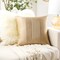 Diva At Home 18" Champagne Brown Tuxedo Pleats Decorative Throw Pillow - Down Filler